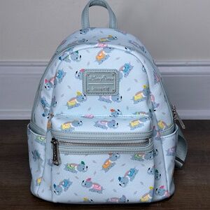Loungefly × Disney Dumbo Light‑Blue Mini Backpack – Light Blue/Disney Parks Edit